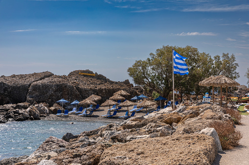 Methexis Beach in a small village Paleochora, on the southwest coast of Crete, Greece