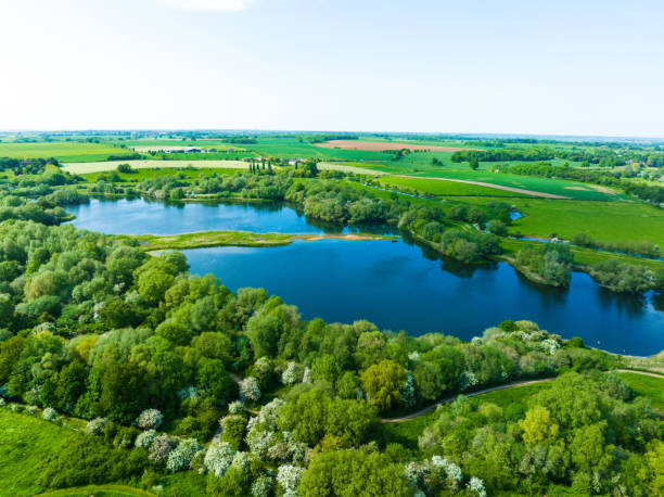 istock Drone view of Lakes Nature Reserve in UK 1703904964