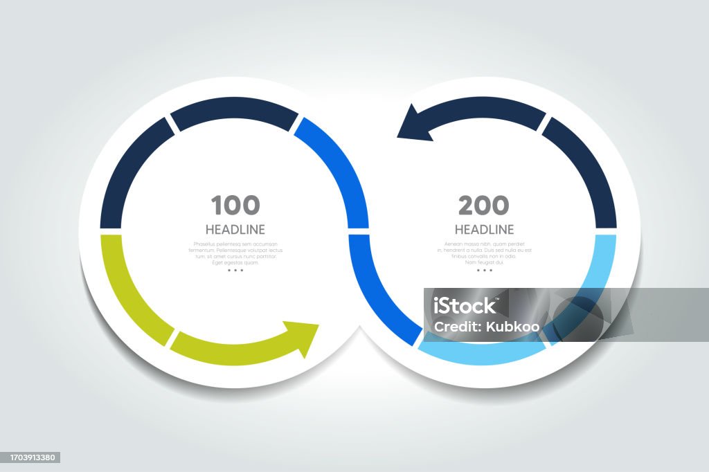 Two Step Chart 2 Step Template Banner Infographic Diagram Chart Column Stock ...