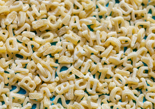 A-Z alphabet spaghetti letters