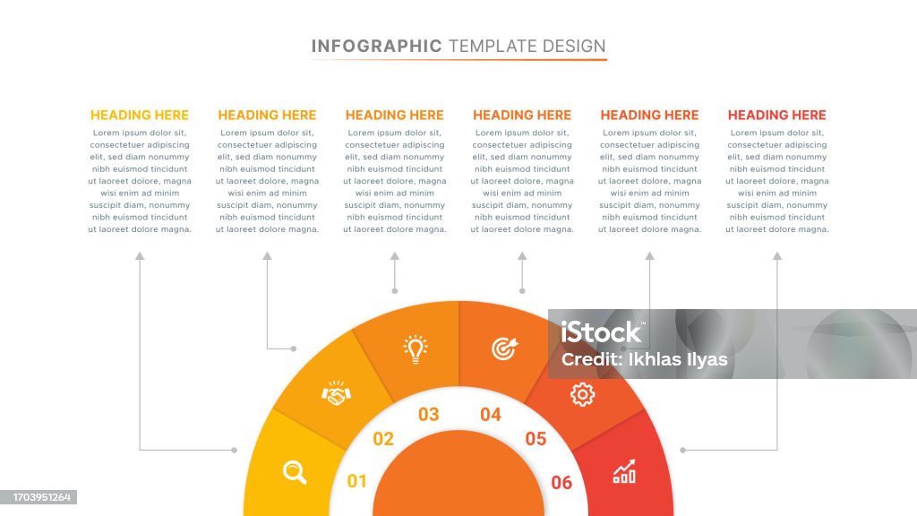 Round Table Infograph Circle Round Infographic Design Template With Six Options Stock ...
