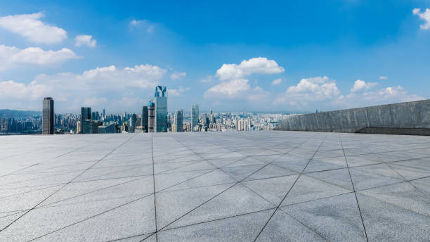 istock Chongqing skyline and square floor 1703979185