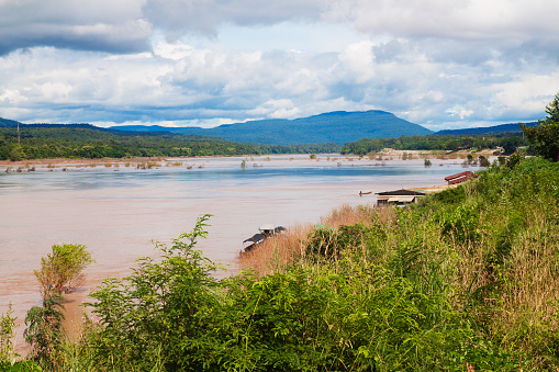 Scenery of Mekong river Sam Phan Bok area Pho Sai District Ubon Ratchathani Province