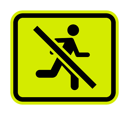 Prohibition Sign, No Running Symbol