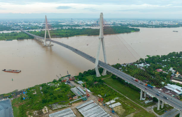 istock Can Tho bridge in early morning, Can Tho city 1704044075