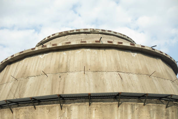 istock Concrete dome. Construction of dome. Creating planetarium. 1704049129