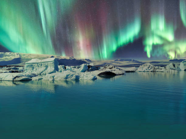 istock Jokulsarlon glacier lagoon with northern lights 1704062297