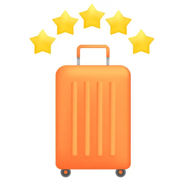 Vector illustration of 5 Star Rating For Travel