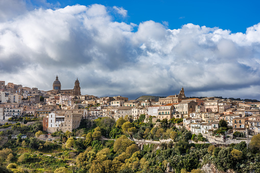 The historic town of Ragusa in the south of the island of Sicily, Italy