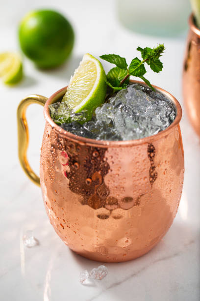 istock Moscow Mule In Copper Mug With Lime 1704136014
