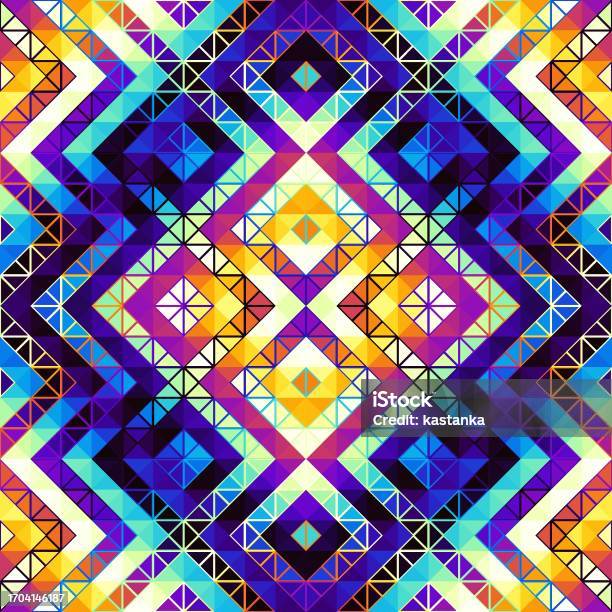 Geometric Abstract Triangles Pattern Seamless Vector Image Stock ...