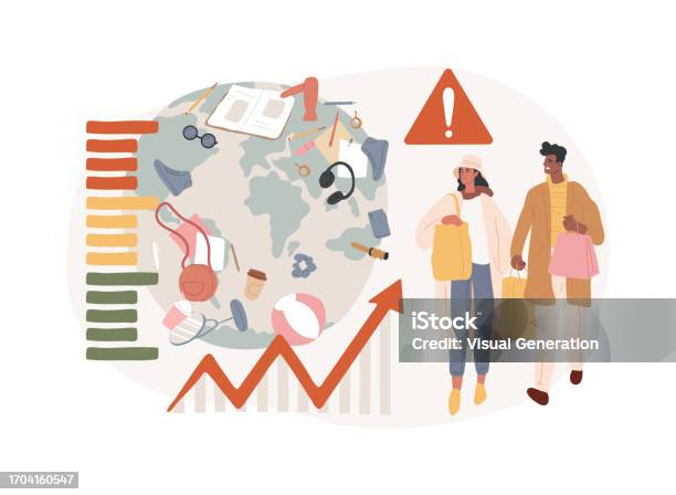 Overonsumption Vector Overconsumption Isolated Concept Vector Illustration Stock Illustration ...