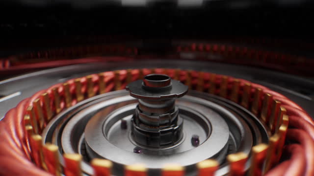 The inside of a conceptual electric engine, animated product video