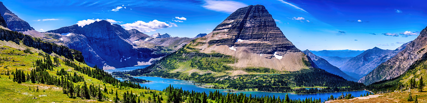 Hidden Lake and Bear Hat Mountain  in Glacier National Park