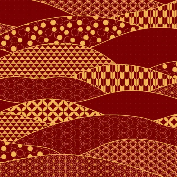 Vector illustration of Traditional oriental patterns abstract background