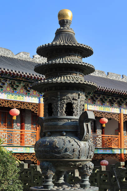 istock Tower shape incense burner in a temple 1704207515