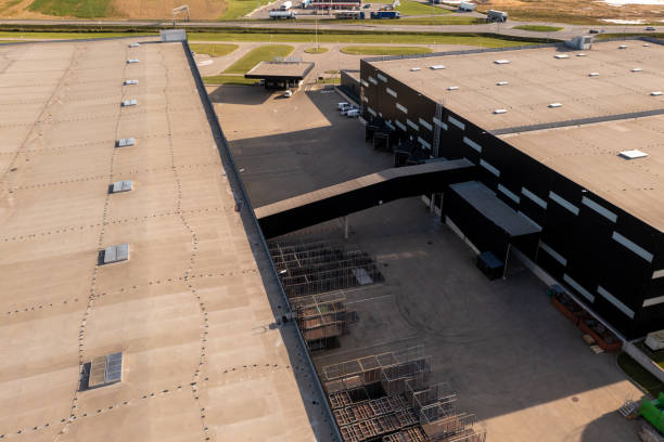 istock Drone photography of a warehouse complex 1704220349