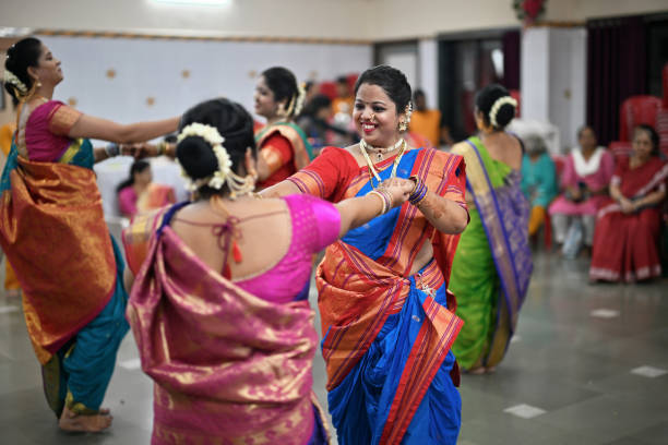 istock Group of women gracefully performing a traditional dance called 