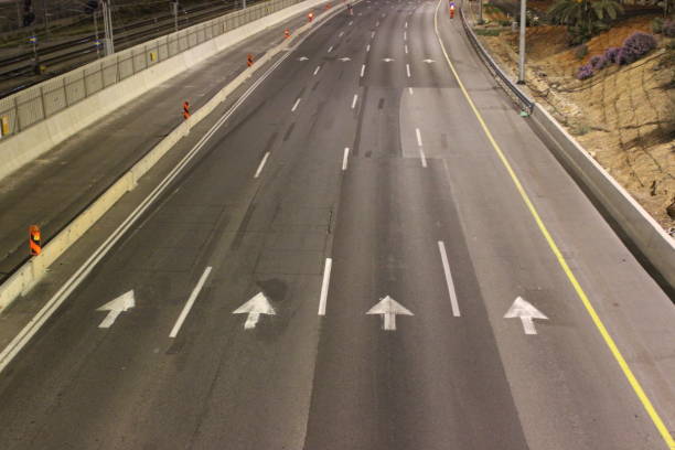 Night falls on ayalon highway