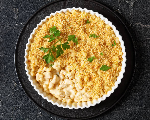 istock baked mac and cheese topped with panko 1704249600