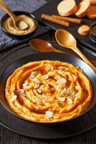 istock vanilla whipped sweet potatoes with maple syrup 1704250520