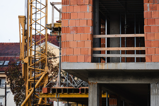 March 22, 2020 - Kathmandu, Nepal: A building under construction stands empty on a work day. Along with government lockdowns and curfews, the region's building boom has stopped during a time of pandemic.