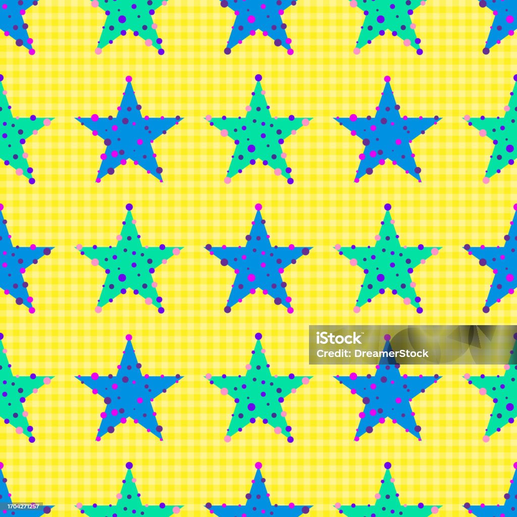 Retro Abstract Star Pattern Colorful Abstract Star Pattern Background Retro Backdrop 1990s Modern ...