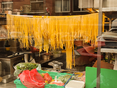 handmade pasta at street of glasgow Scotland England