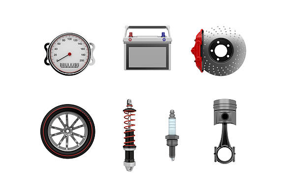 Parts Of Car 3D illustration vehicle part stock pictures, royalty-free photos & images