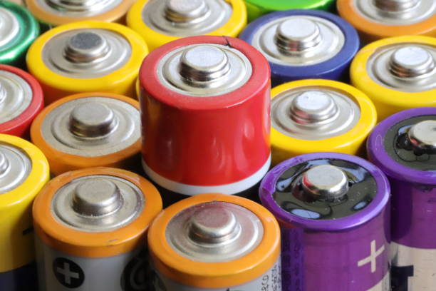 istock many round batteries and one red battery 1704293190