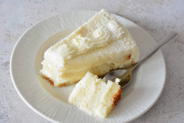 istock creamy coconut cake slice of cake with teaspoon close up 1704295340