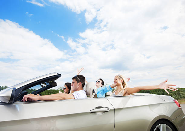 istock Attractive couples enjoying in the road trip. 170431757