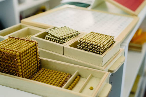 istock Math learning aids on display at an alternative  specialist education school. 1704330969