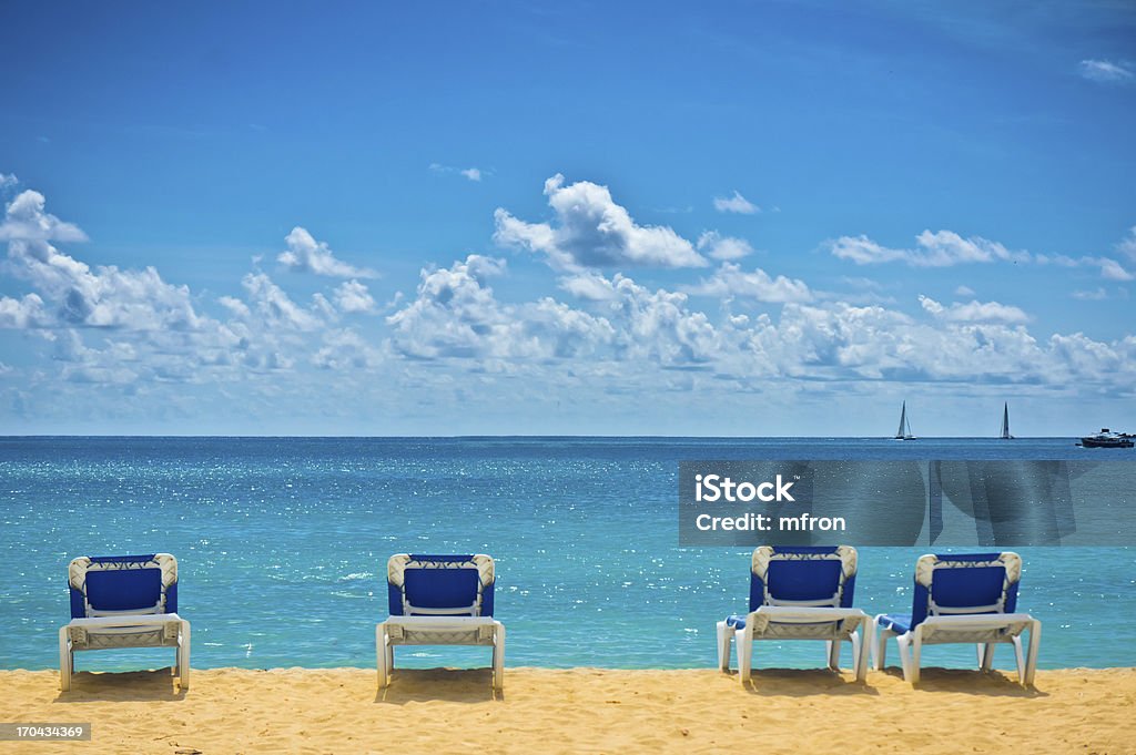 Beautiful beach in Philipsburg, Saint Maarten Beautiful beach in Philipsburg, Saint Maarten, Carribean Islands Beach Stock Photo