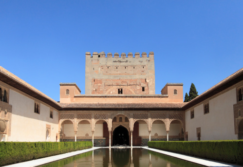 The Palacio Nazaries, Alhambra in Granada.  