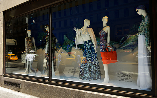 New York City, USA - May 30rd 2014: Haute Couture Store Window.