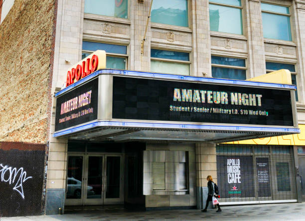 New York City, NY, USA - May 22, 2011:  The Apollo Theatre at 253 West 125th Street between Adam Clayton Powell Jr. Boulevard and Frederick Douglass Boulevard in the Harlem neighborhood of Manhattan, New York City. It is a music hall which is a noted venue for African-American performers.