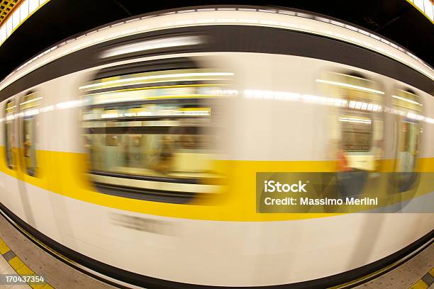 Subway Train Stock Photo - Download Image Now - Blurred Motion, Fish-Eye Lens, Horizontal