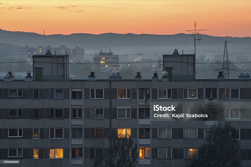 Stadt bei Sonnenuntergang - Lizenzfrei Ungarn Stock-Foto