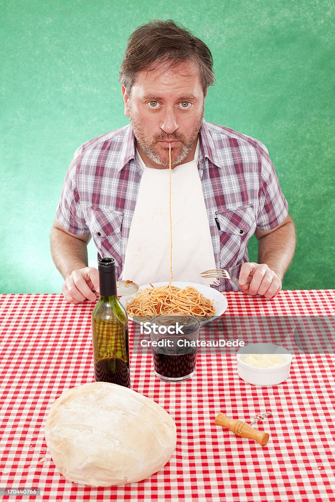 Pasta party-Zeit! - Lizenzfrei Essen - Mund benutzen Stock-Foto