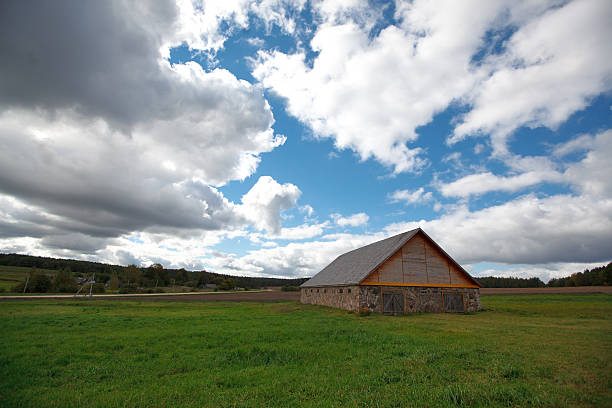 istock Summer landscape with a house 170440996