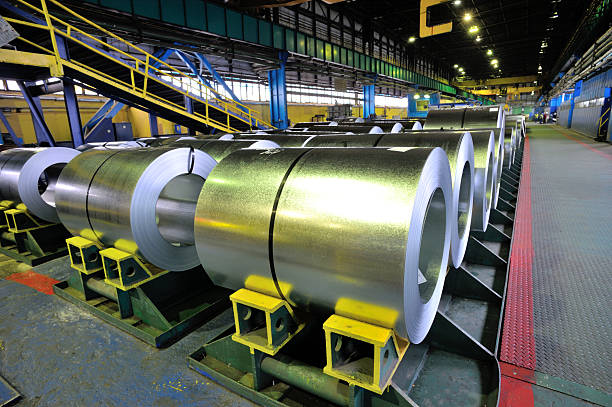 istock rolls of steel sheet in a plant 170441182