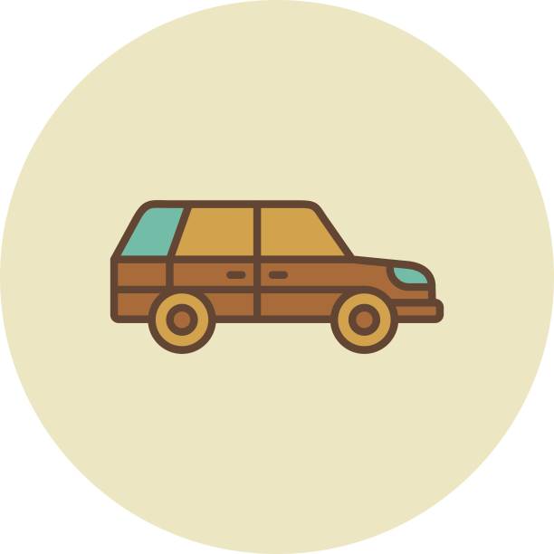 스테이션 왜건 아이콘 - stationwagon stock illustrations