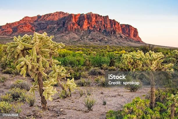 Deserto Mountians - Fotografie stock e altre immagini di Arizona - Arizona, Catena montuosa di Superstition, Ambientazione esterna