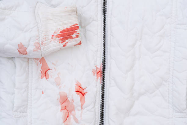istock Blood stains on a white clothes 1704439794