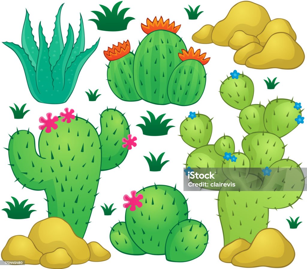 Cactus theme image 1 Cactus theme image 1 - eps10 vector illustration. Blossom stock vector