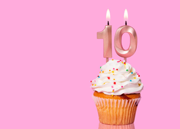 istock Birthday Cake With Candle Number 10 1704462876