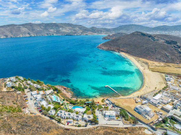 istock Landscape with Panormos beach, Mykonos island, Greece 1704475639