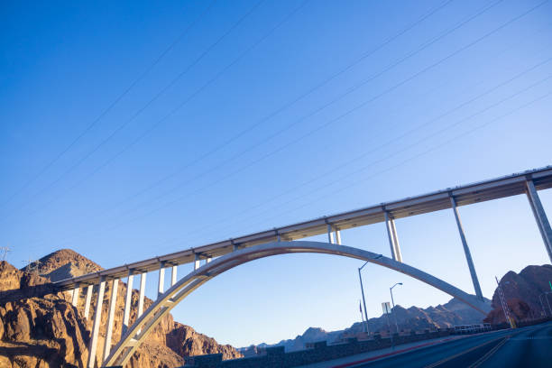 A view from the Hoover Dam and Pat Tillman Bridge in Boulder City, not far from Las Vegas, NV