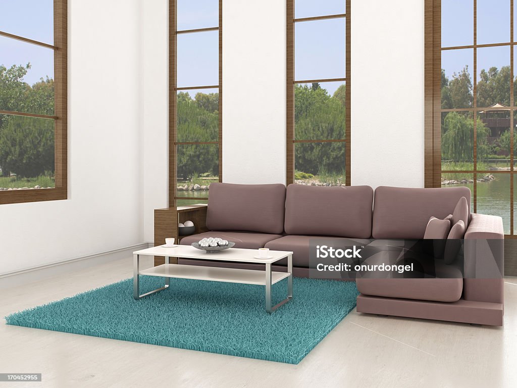 interior moderna sala de estar - Foto de stock de Apartamento royalty-free